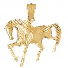14K GOLD ANIMAL CHARM - #HORSE #1786