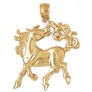 14K GOLD ANIMAL CHARM - #HORSE #1782