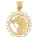 14K GOLD ANIMAL CHARM - #HORSE #1779