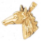14K GOLD ANIMAL CHARM - #HORSE #1778