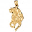 14K GOLD ANIMAL CHARM - #HORSE #1772