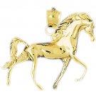 14K GOLD ANIMAL CHARM - #HORSE #1751