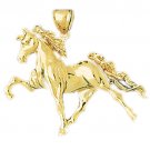 14K GOLD ANIMAL CHARM - #HORSE #1745