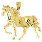 14K GOLD ANIMAL CHARM - #HORSE #1744