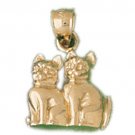 14K GOLD ANIMAL CHARM - CAT #1989