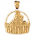 14K GOLD ANIMAL CHARM - CAT #1988