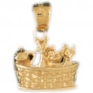 14K GOLD ANIMAL CHARM - CAT #1983