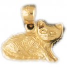 14K GOLD ANIMAL CHARM - CAT #1965