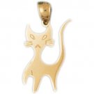 14K GOLD ANIMAL CHARM - CAT #1960