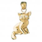 14K GOLD ANIMAL CHARM - CAT #1951