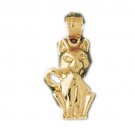 14K GOLD ANIMAL CHARM - CAT #1949