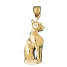14K GOLD ANIMAL CHARM - CAT #1946
