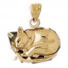 14K GOLD ANIMAL CHARM - CAT #1945
