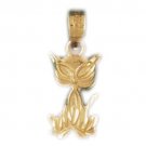 14K GOLD ANIMAL CHARM - CAT #1932