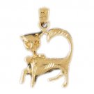 14K GOLD ANIMAL CHARM - CAT #1925