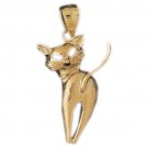 14K GOLD ANIMAL CHARM - CAT #1920