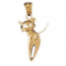 14K GOLD ANIMAL CHARM - CAT #1919