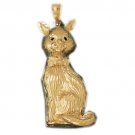 14K GOLD ANIMAL CHARM - CAT #1906