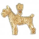 14K GOLD ANIMAL CHARM - SCHNAUZER #2202