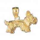 14K GOLD ANIMAL CHARM - DOG #2198