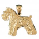 14K GOLD ANIMAL CHARM - SCHNAUZER #2197