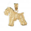 14K GOLD ANIMAL CHARM - SCHNAUZER #2196