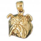 14K GOLD ANIMAL CHARM - BULLDOG #2189