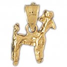 14K GOLD ANIMAL CHARM - POODLE #2183