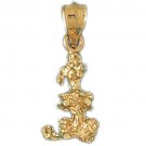 14K GOLD ANIMAL CHARM - DOG #2168
