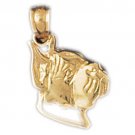 14K GOLD ANIMAL CHARM  / PENDANT - GREY HOUND #2157
