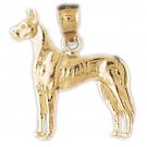 14K GOLD ANIMAL CHARM / PENDANT - GREAT DANE #2148