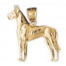 14K GOLD ANIMAL CHARM / PENDANT - GREAT DANE #2147
