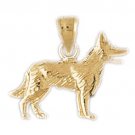 14K GOLD ANIMAL CHARM PENDANT - BELGIAN SHEPARD #2141