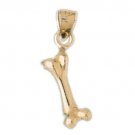 14K GOLD CHARM / PENDENT - BONE #2007