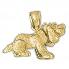 14K GOLD CHARM / PENDENT - DOG #2070