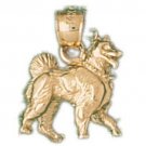 14K GOLD ANIMAL CHARM - DOG #2018