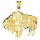 14K GOLD ANIMAL CHARM - BISON #2591