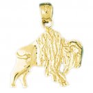 14K GOLD ANIMAL CHARM - BISON #2587