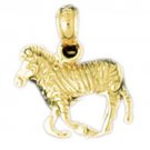 14K GOLD ANIMAL CHARM - ZEBRA #2584