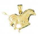 14K GOLD ANIMAL CHARM - ZEBRA #2583
