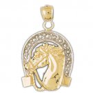 14K TWO TONE GOLD CHARM - HORSESHOE #2286 14K TWO TONE GOLD CHARM - HORSESHOE #2286