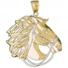 14K TWO TONE GOLD ANIMAL CHARM - HORSE #2281 14K TWO TONE GOLD ANIMAL CHARM - HORSE #2281