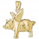 14K GOLD ANIMAL CHARM - ELEPHANT #2273