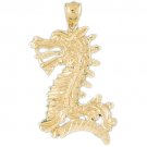 14K GOLD CHARM - CHINESE DRAGON #2394