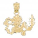 14K GOLD CHARM - CHINESE DRAGON #2387