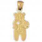 14K GOLD CHARM - TEDDY BEAR #2520
