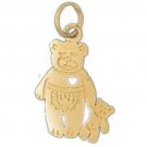 14K GOLD CHARM - TEDDY BEAR #2508