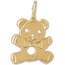 14K GOLD CHARM - TEDDY BEAR #2505
