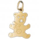 14K GOLD CHARM - TEDDY BEAR #2504