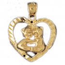 14K GOLD CHARM - TEDDY BEAR #2487